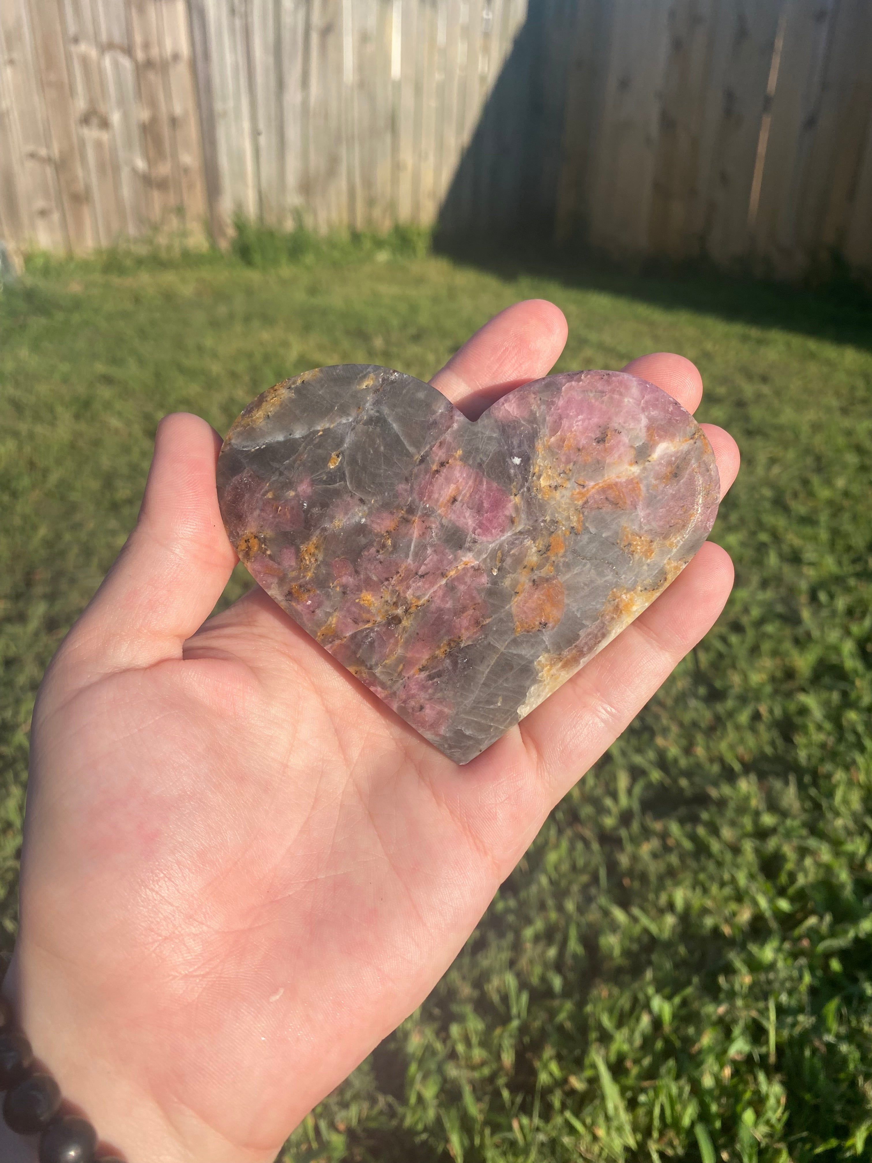 Pink Tourmaline Heart