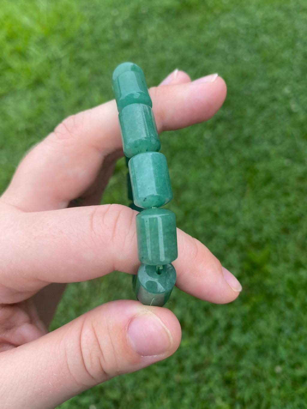 Green Aventurine Barrel Bracelet