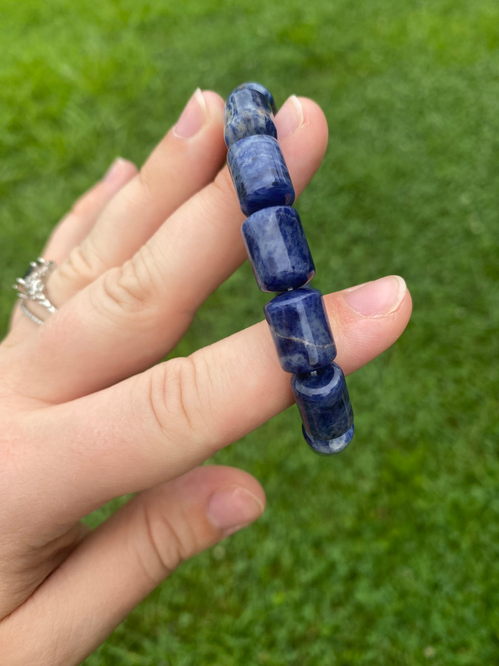 Sodalite Barrel Bracelet