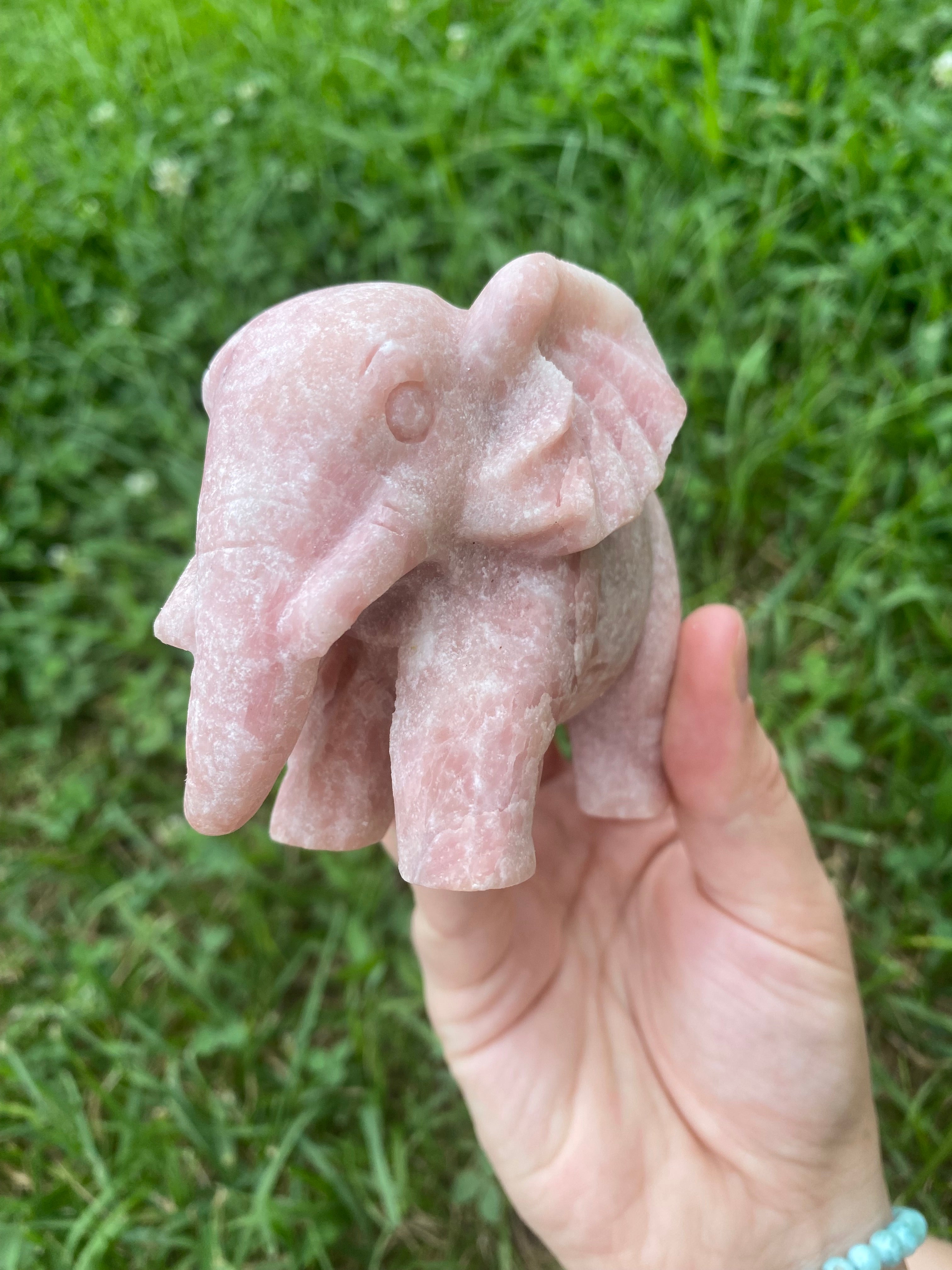 Pink Opal Elephant