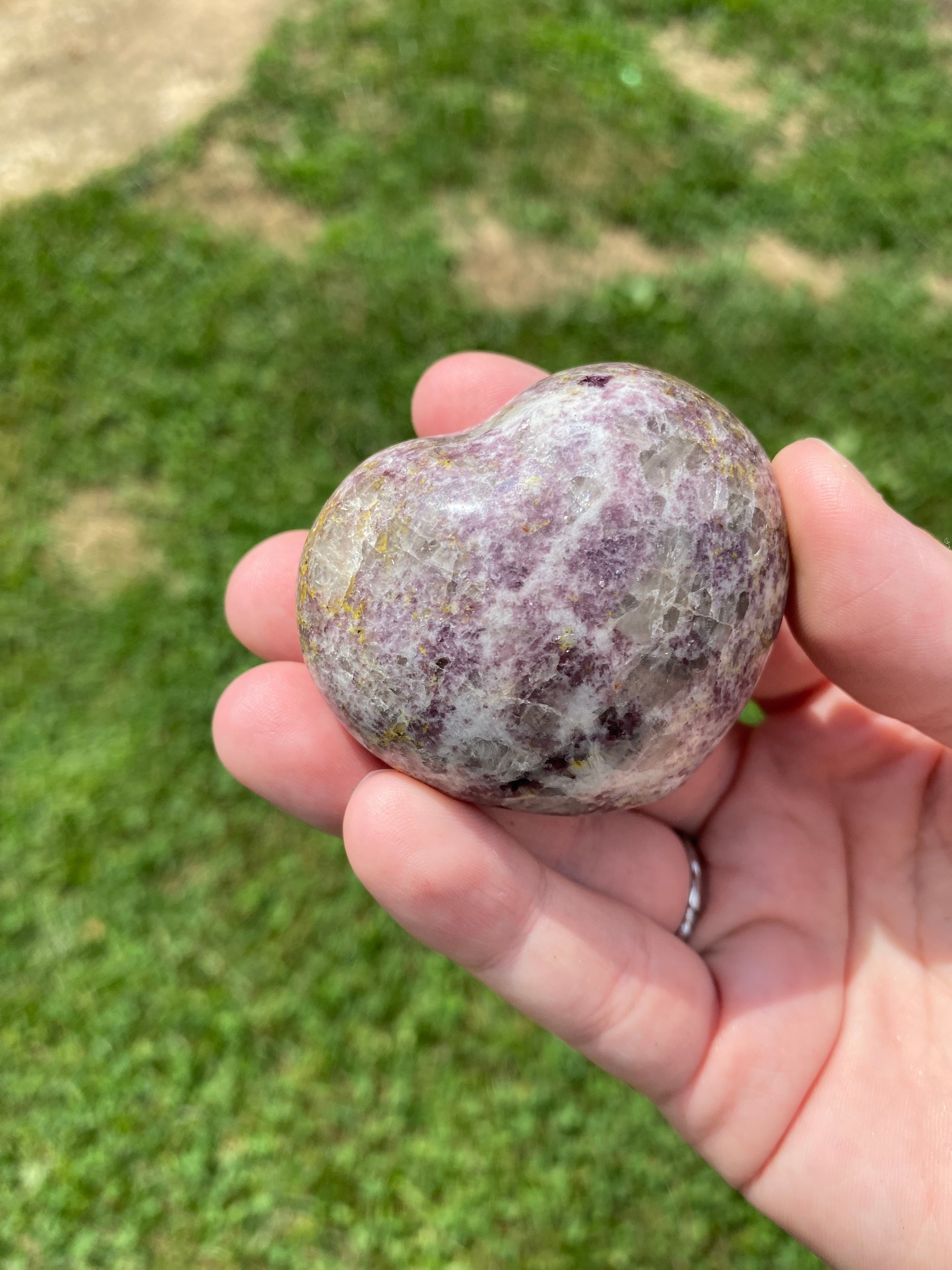 Lepidolite Heart