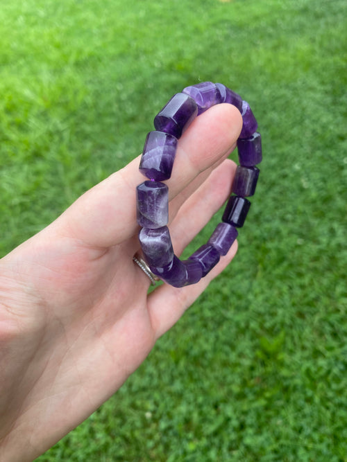 Amethyst Barrel Bracelet