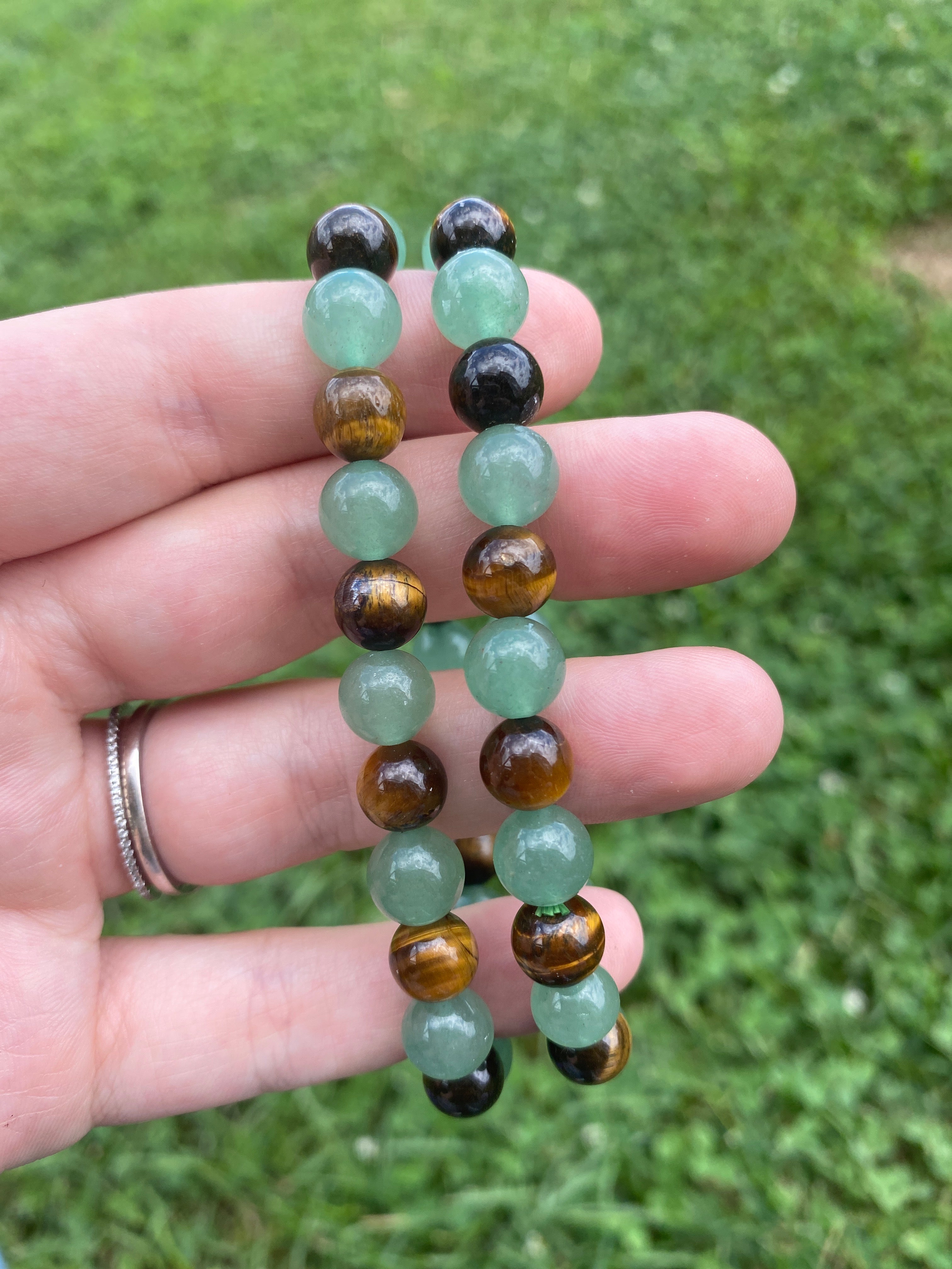Green Aventurine & Tiger's Eye Bracelet