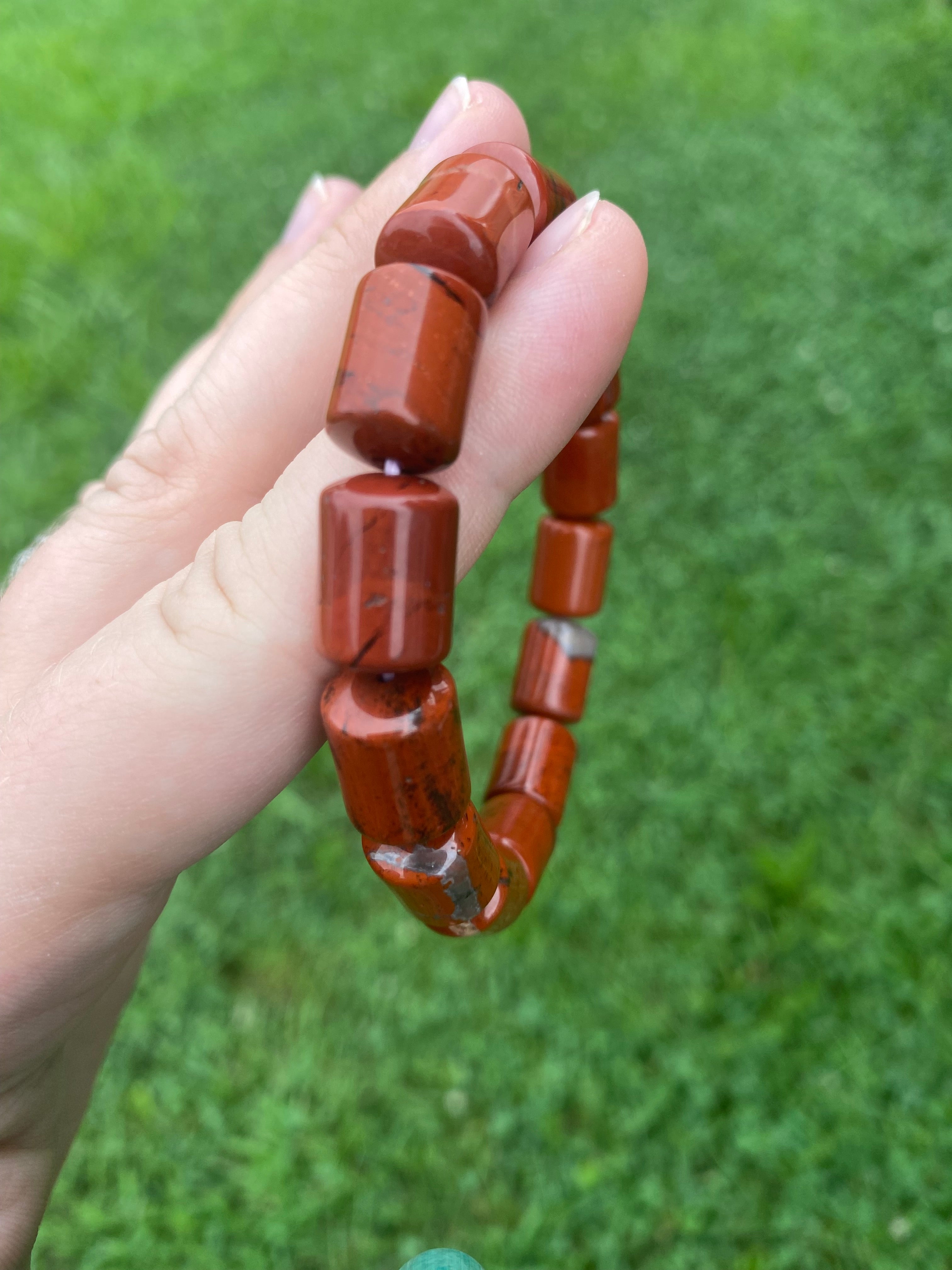 Red Jasper Barrel Bracelet