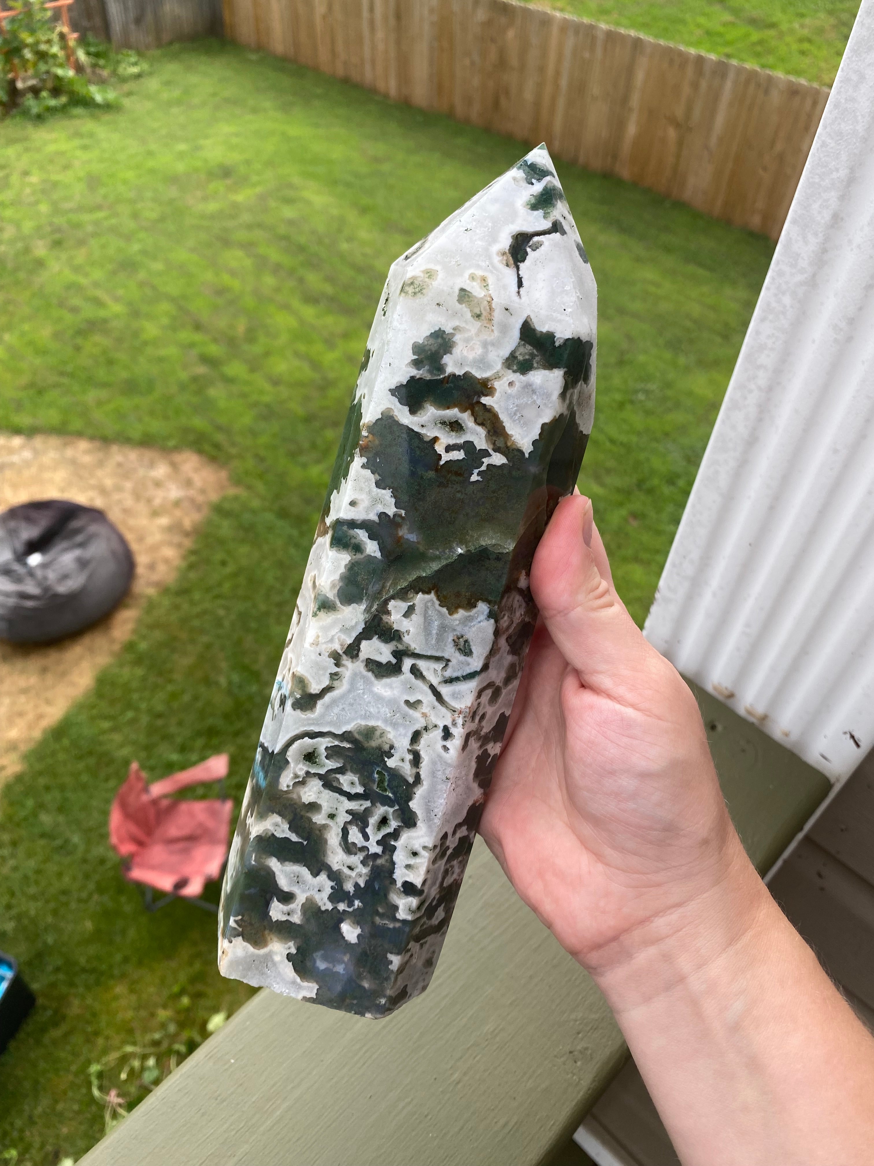 Moss Agate Statement Tower