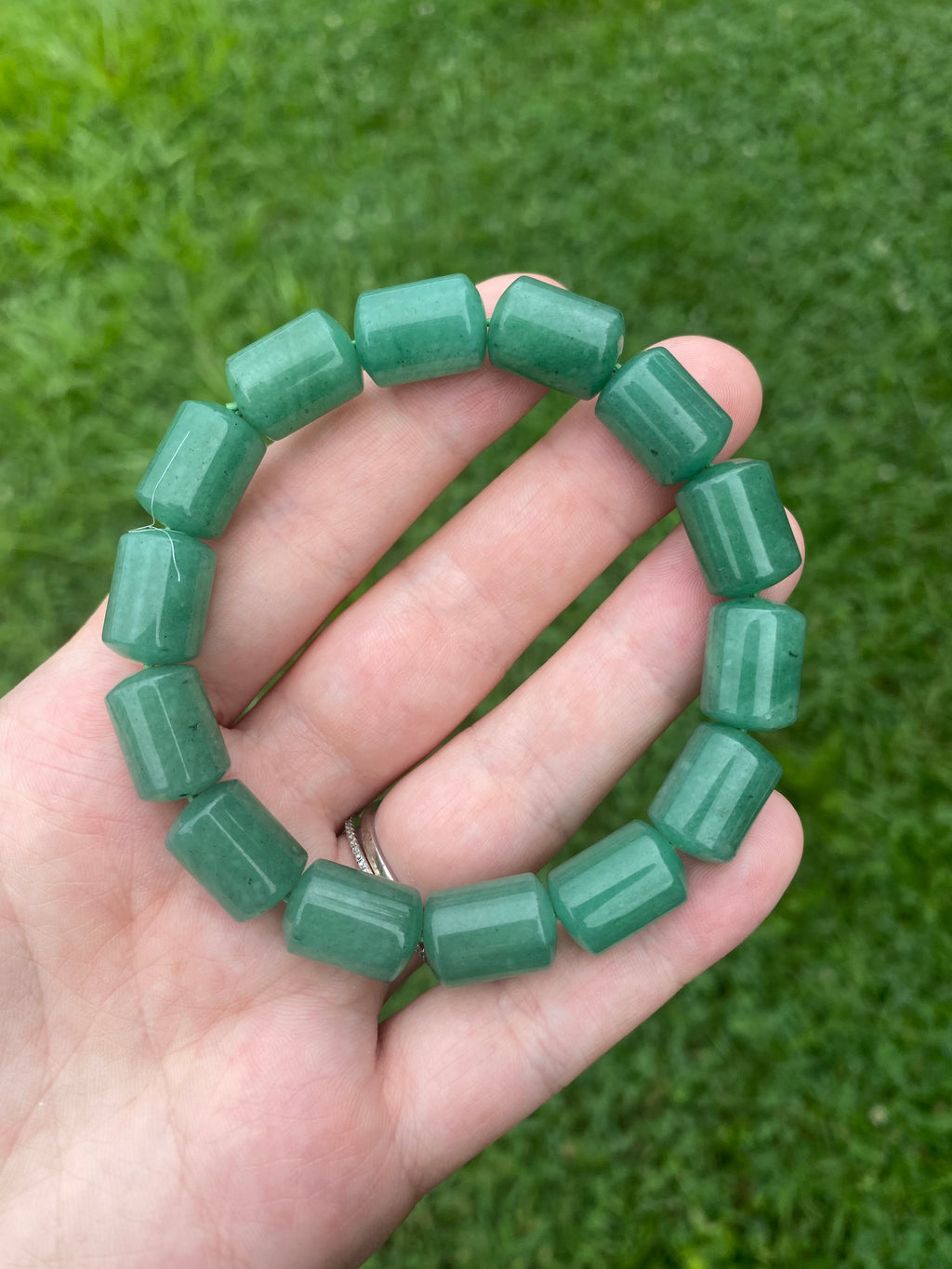 Green Aventurine Barrel Bracelet