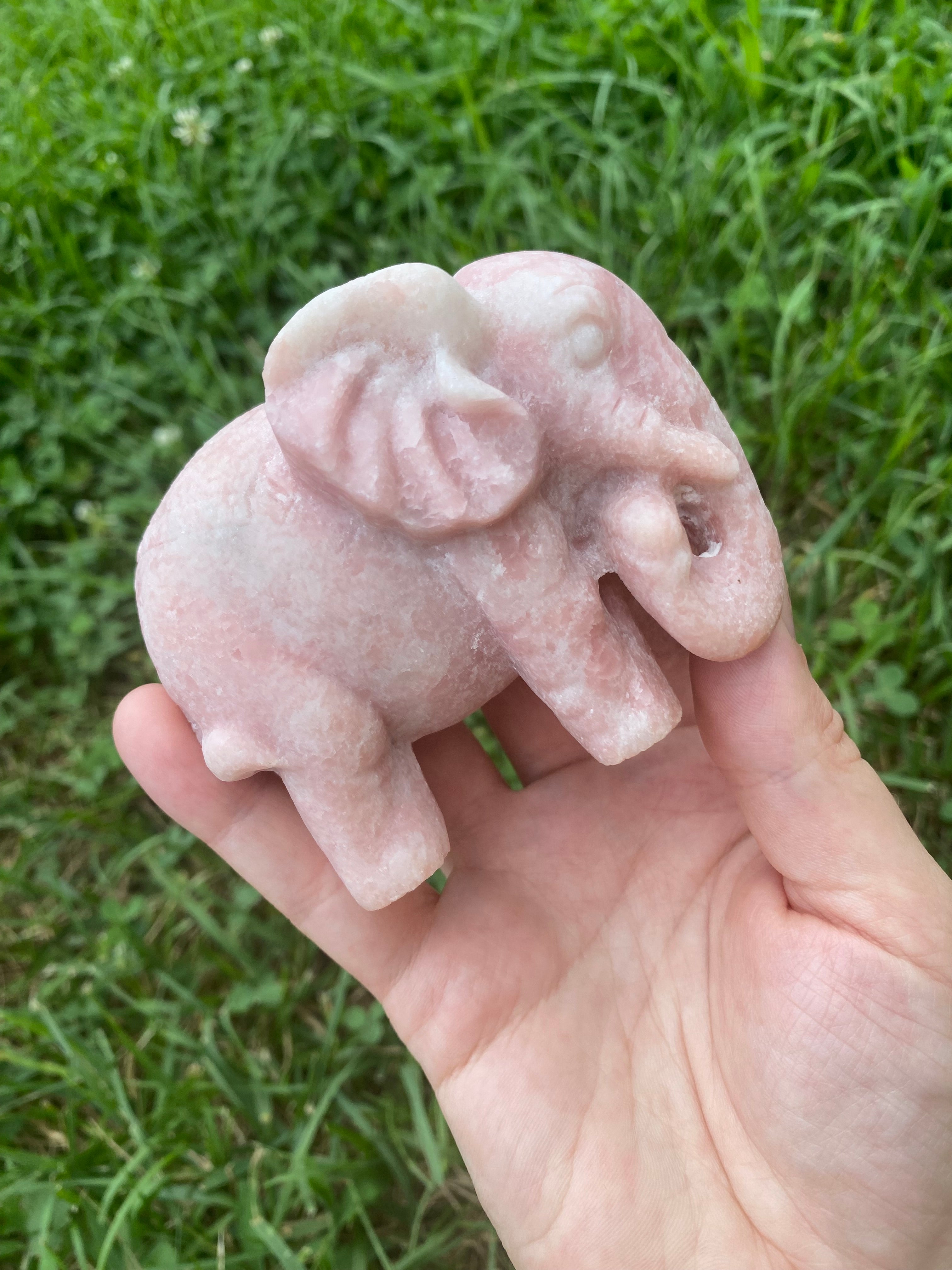 Pink Opal Elephant
