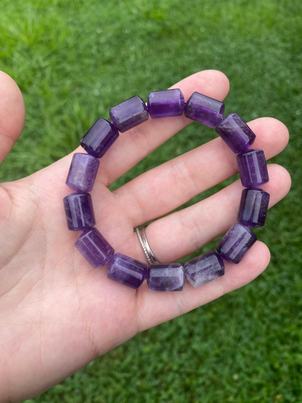 Amethyst Barrel Bracelet