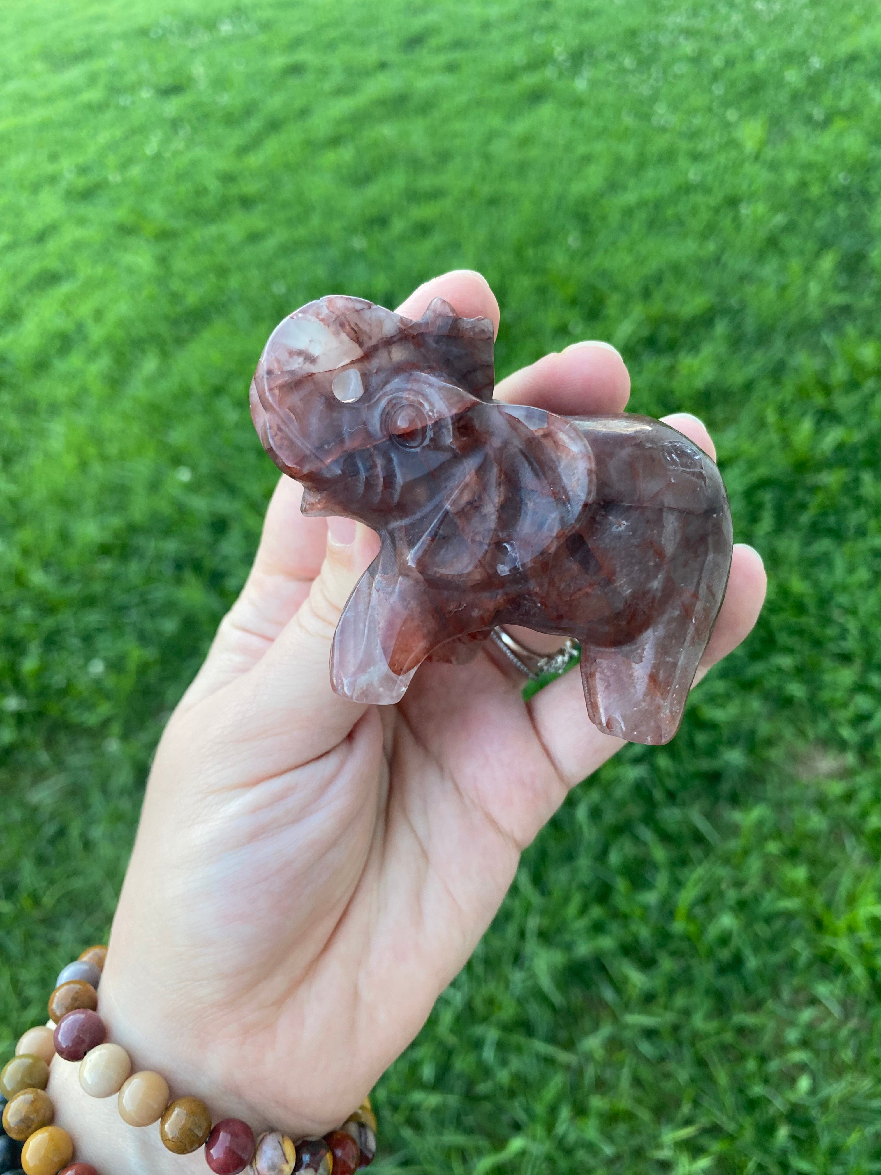 Fire Quartz Elephant