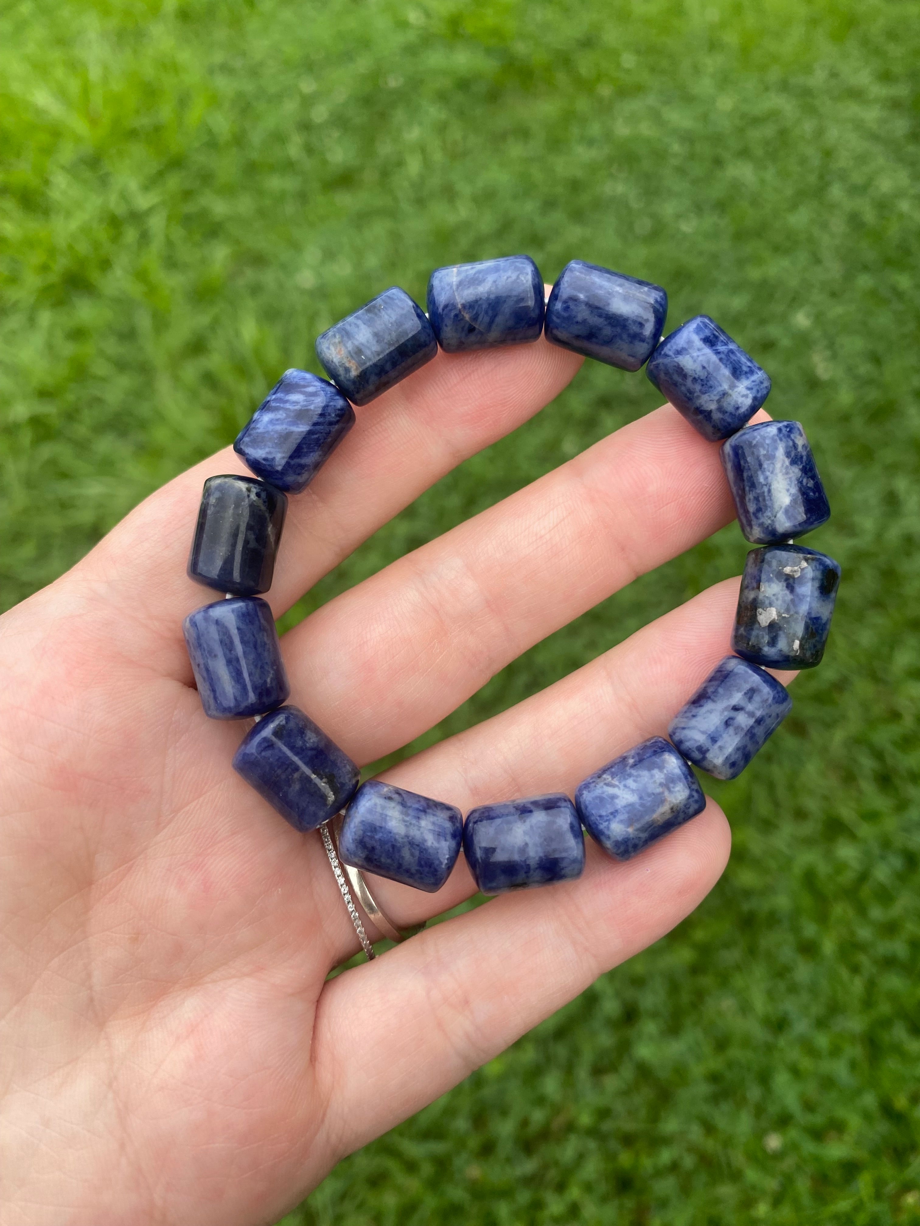 Sodalite Barrel Bracelet