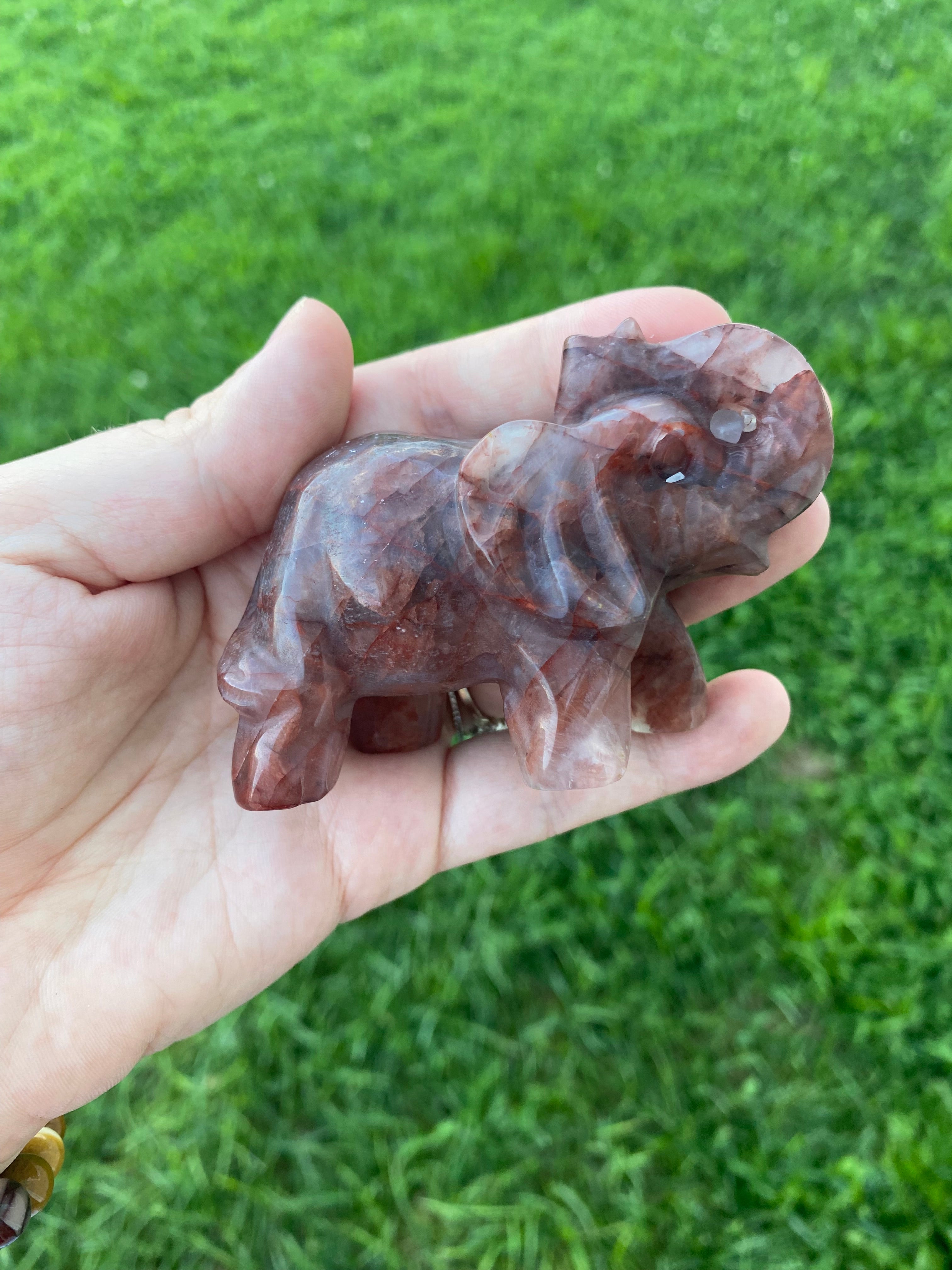 Fire Quartz Elephant