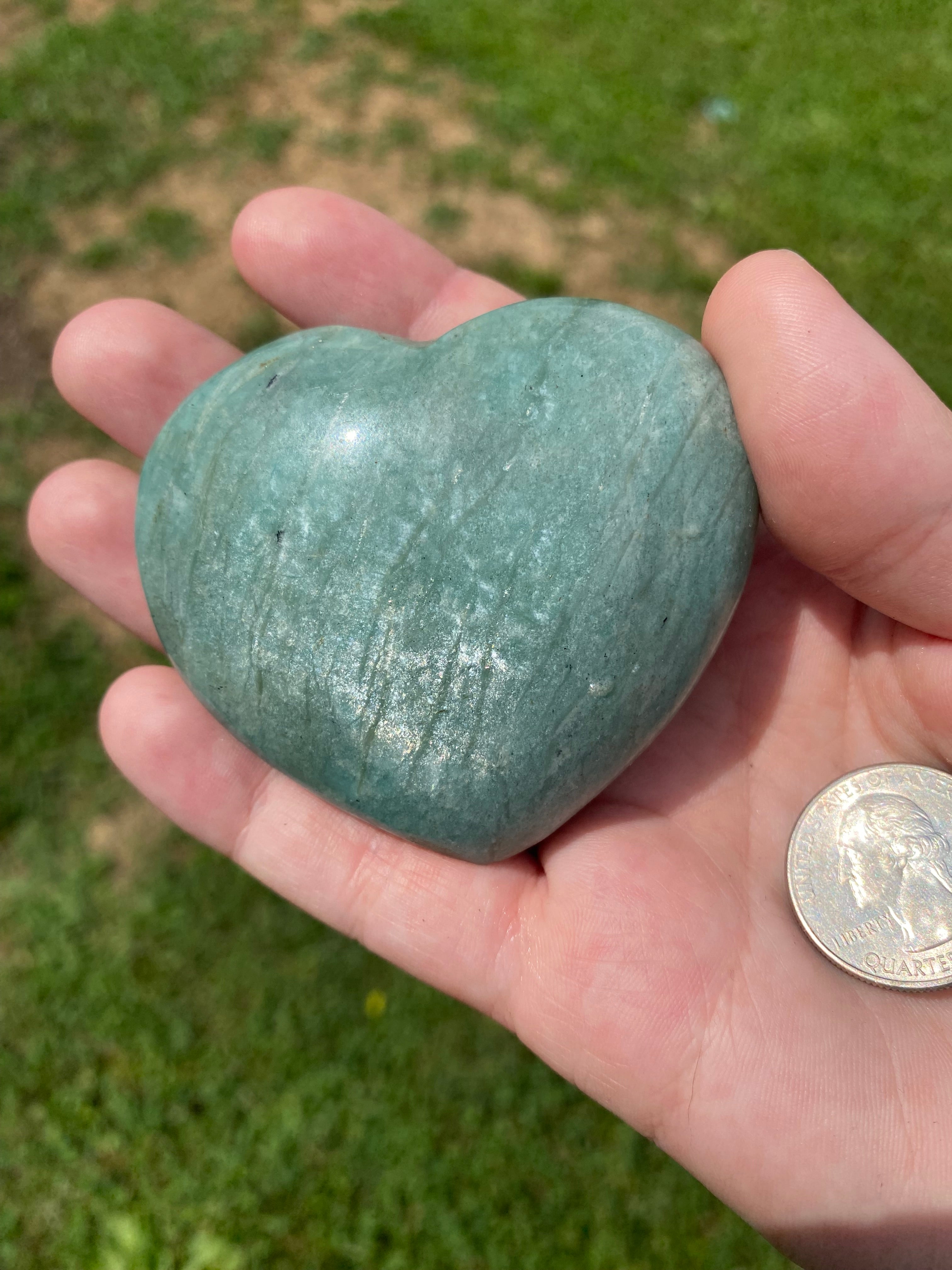 Amazonite Heart