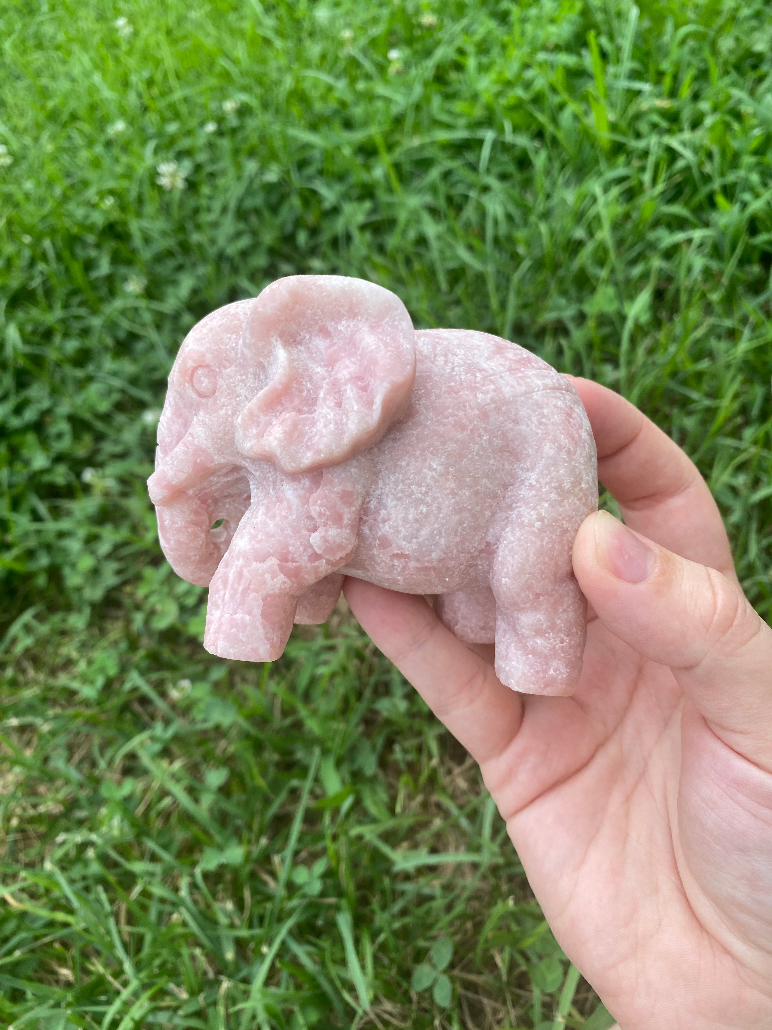 Pink Opal Elephant