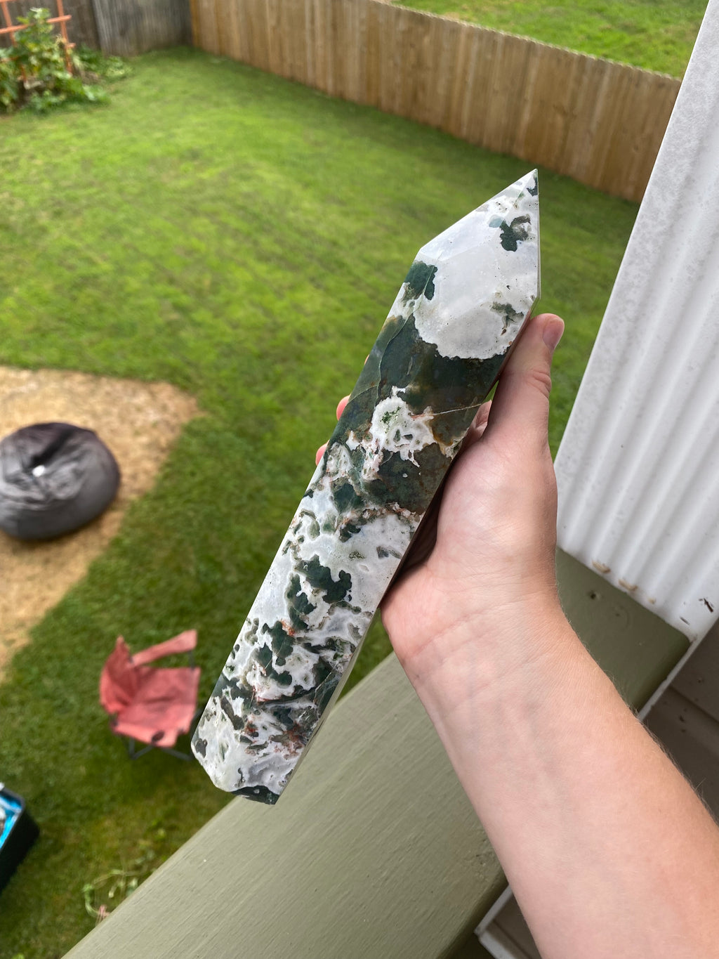 Moss Agate Statement Tower