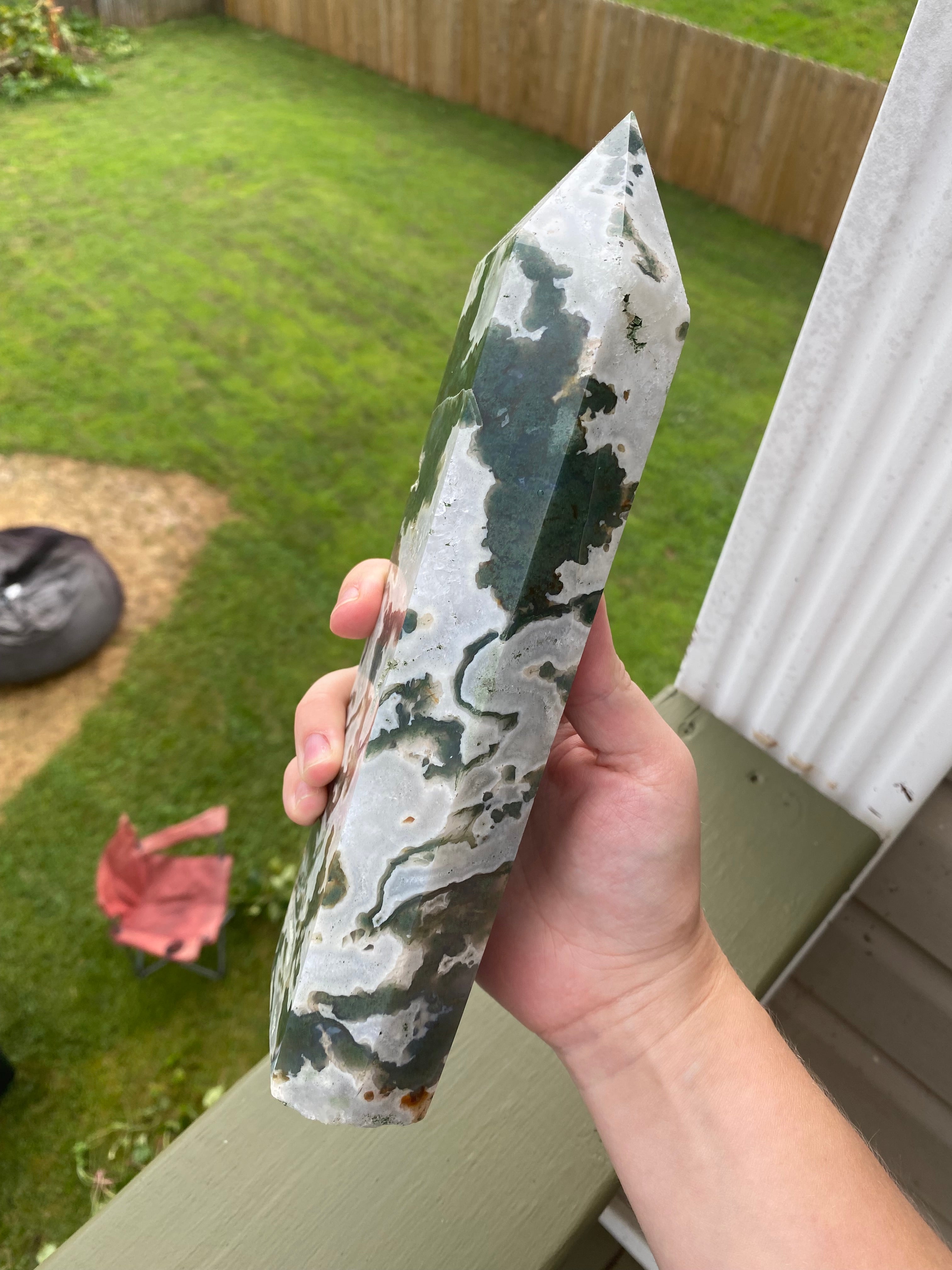 Moss Agate Statement Tower