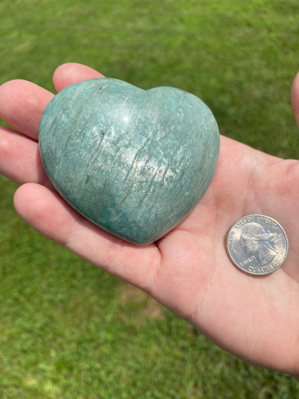 Amazonite Heart