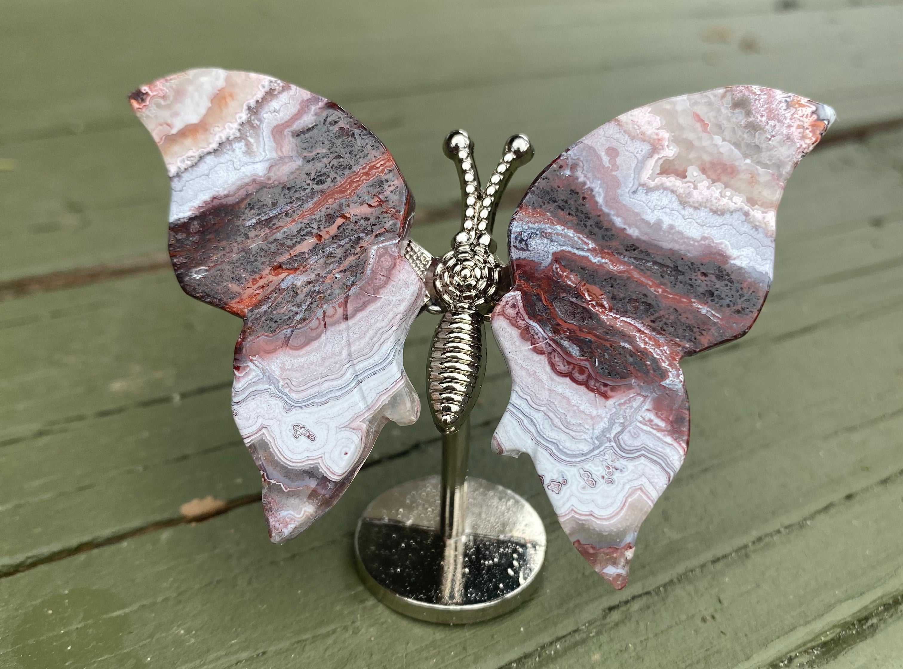 Mexican Lace Agate Butterfly