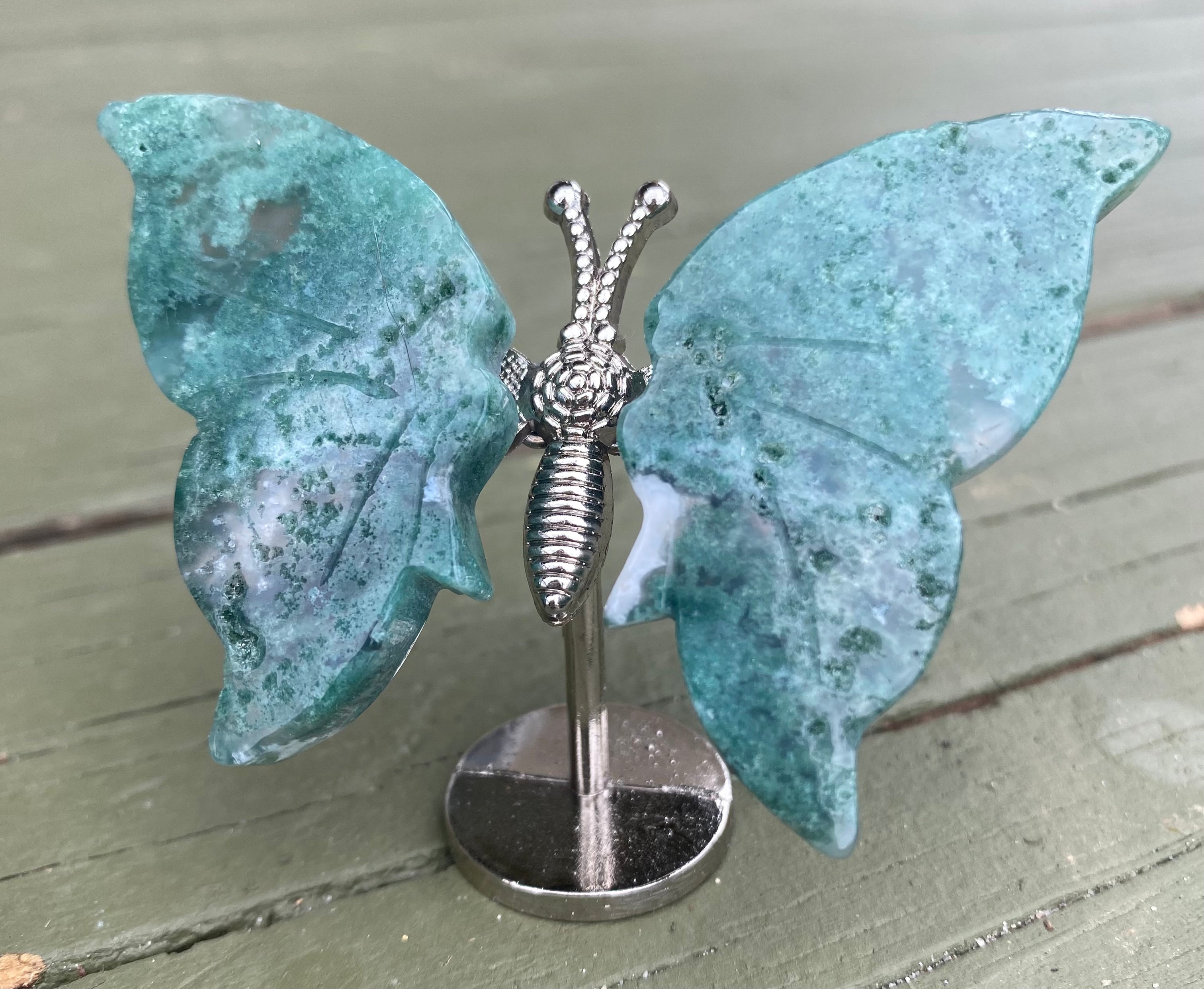 Moss Agate Butterfly