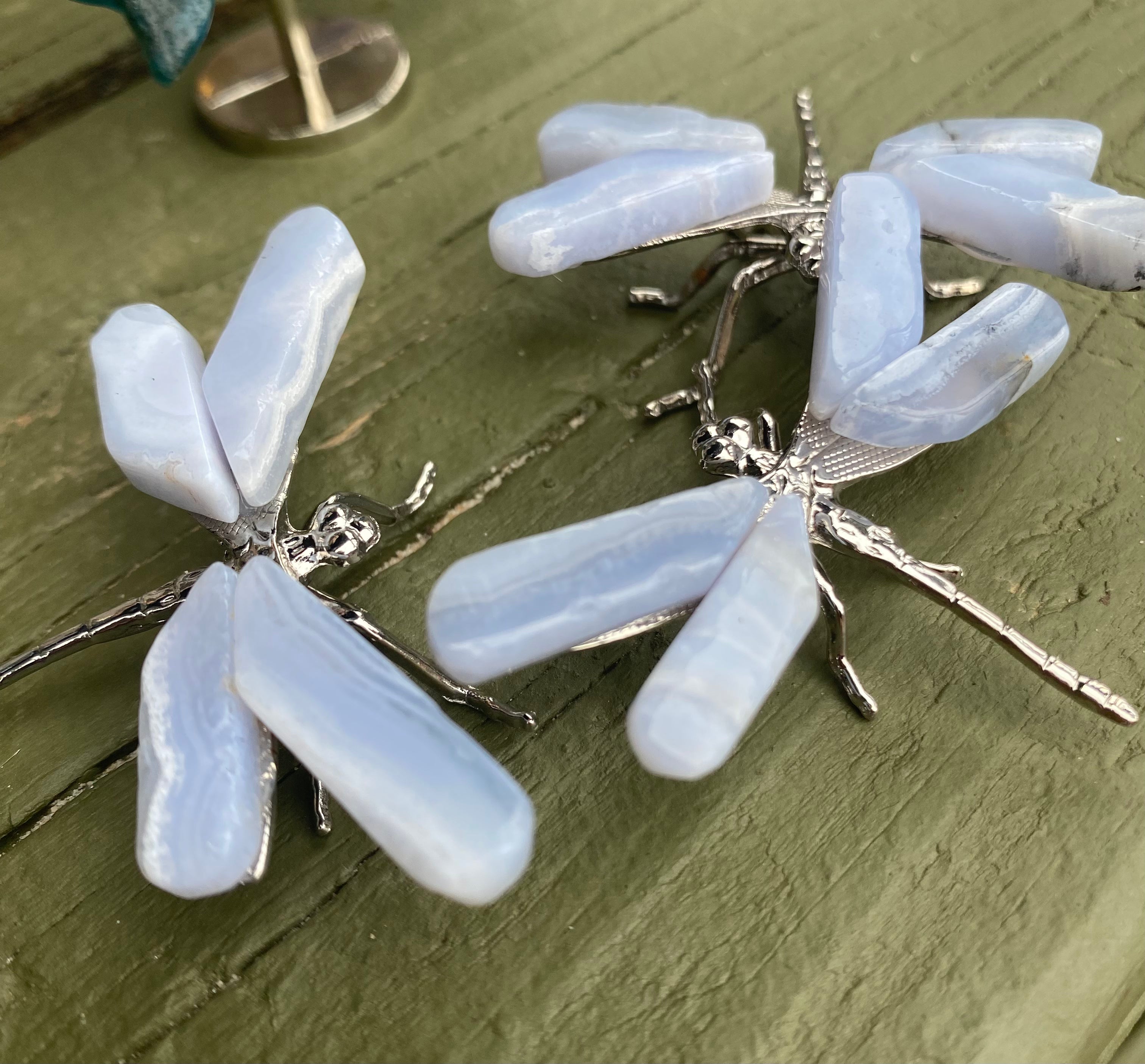 Blue Lace Agate Dragonfly