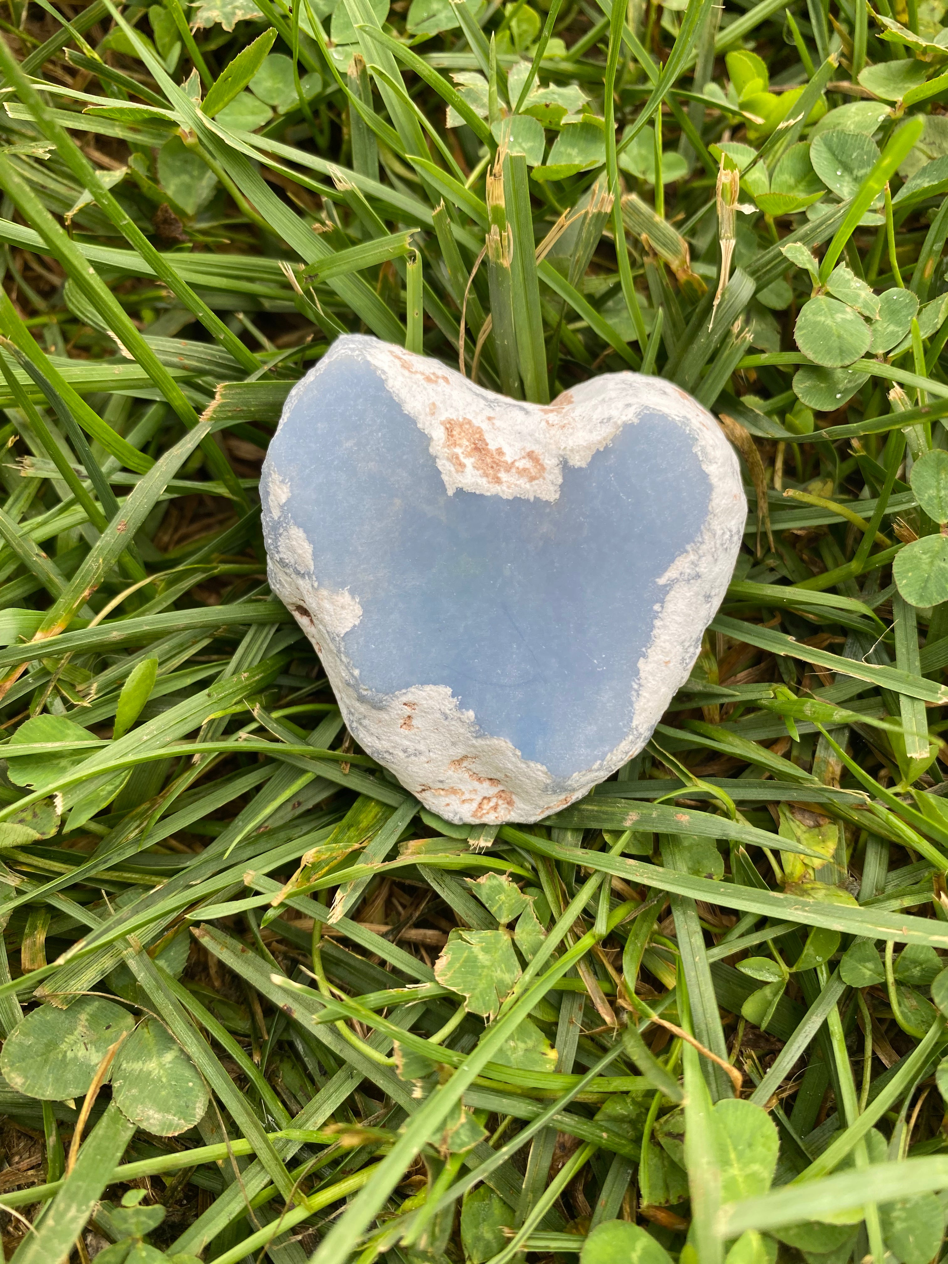 Angelite Heart Window