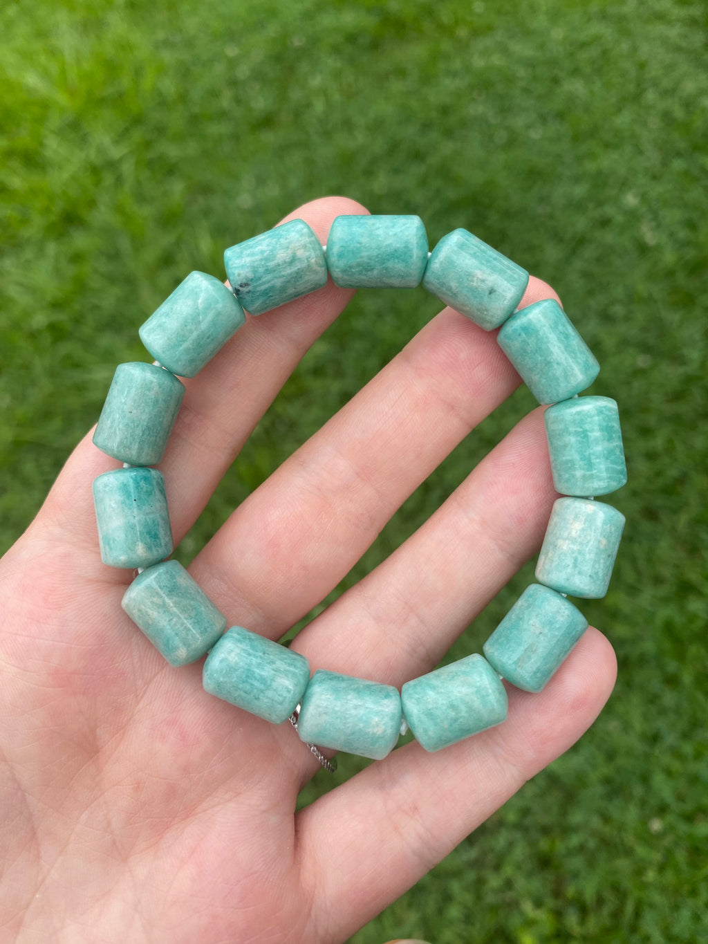 Amazonite Barrel Bracelet