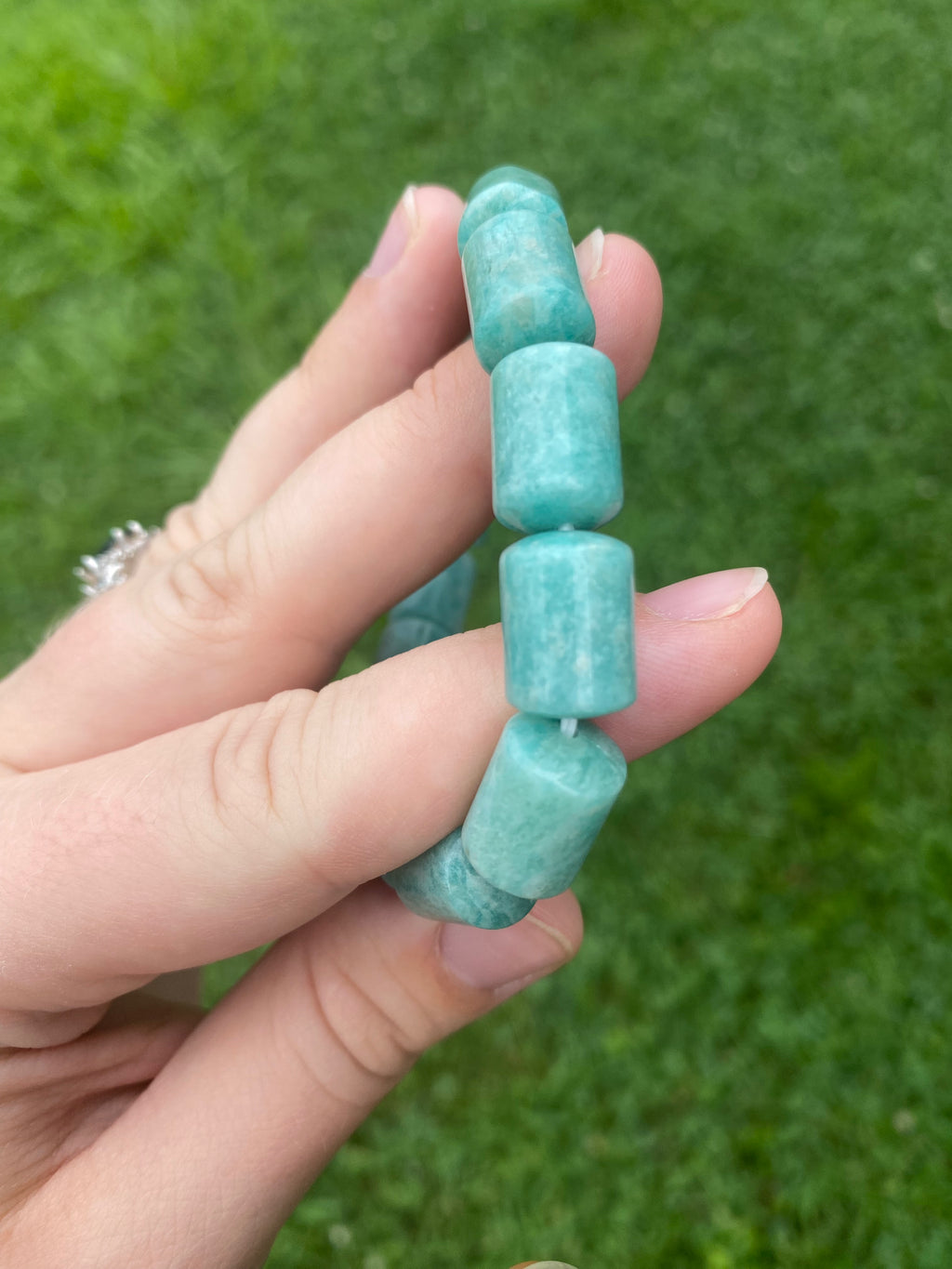 Amazonite Barrel Bracelet
