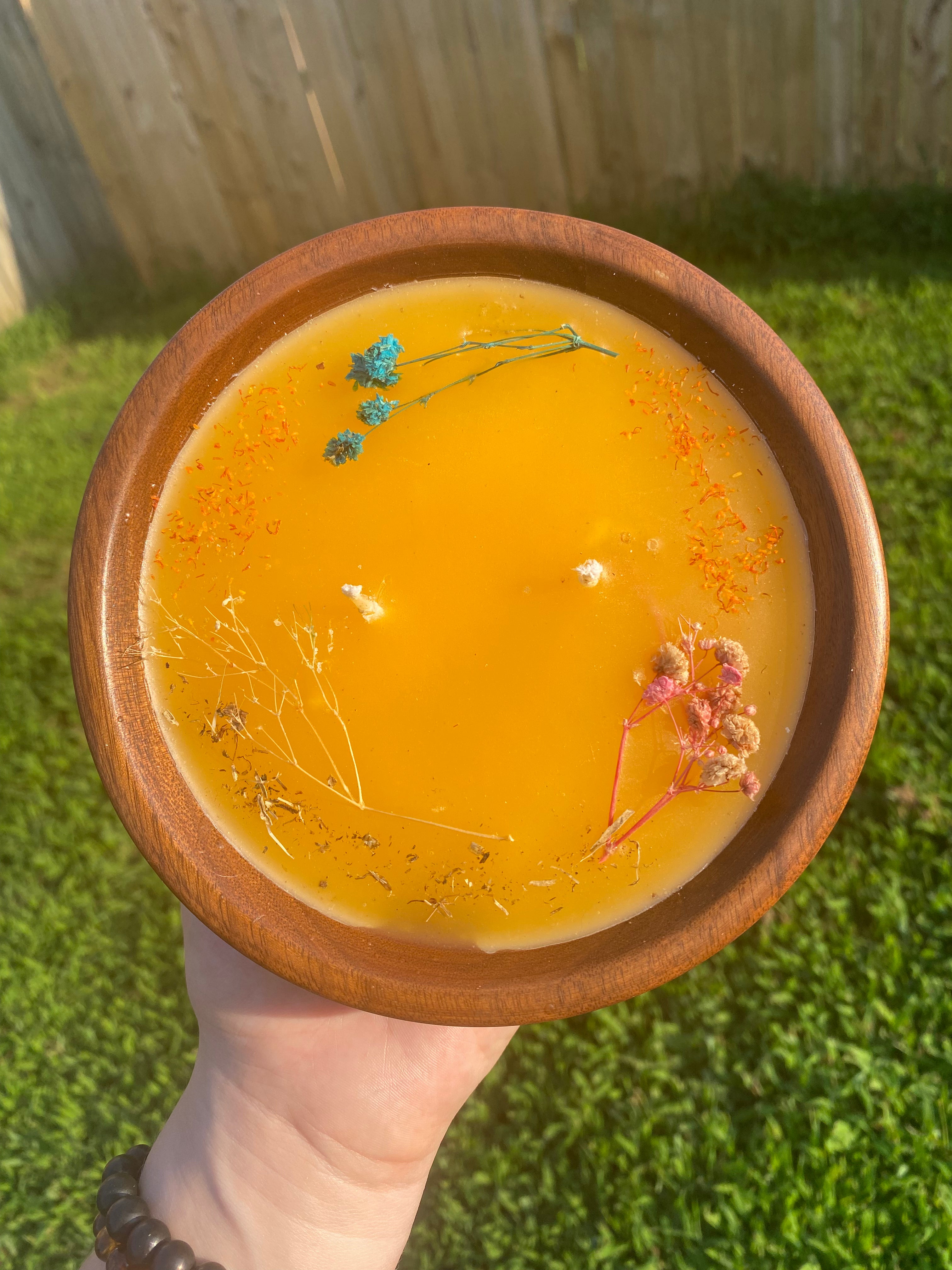Floral Beeswax Candle