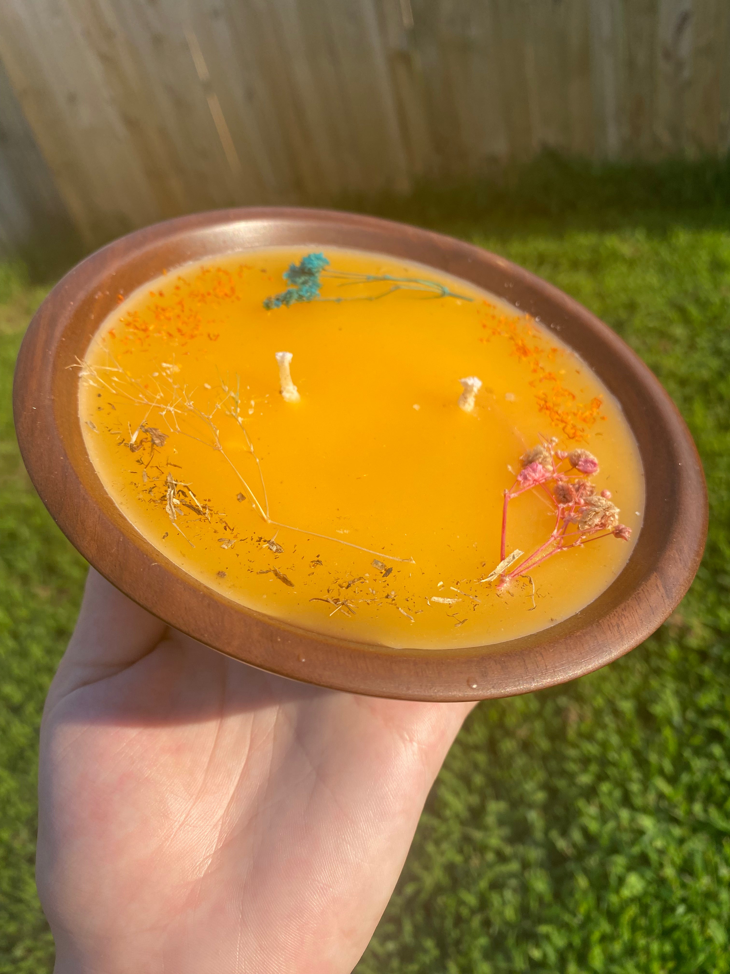 Floral Beeswax Candle