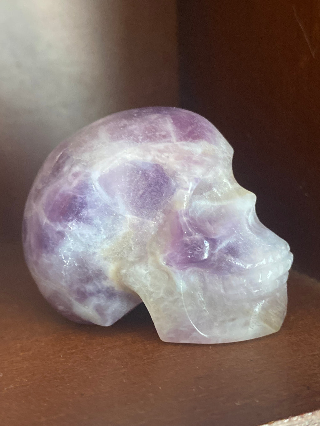 Smoky Amethyst Skull