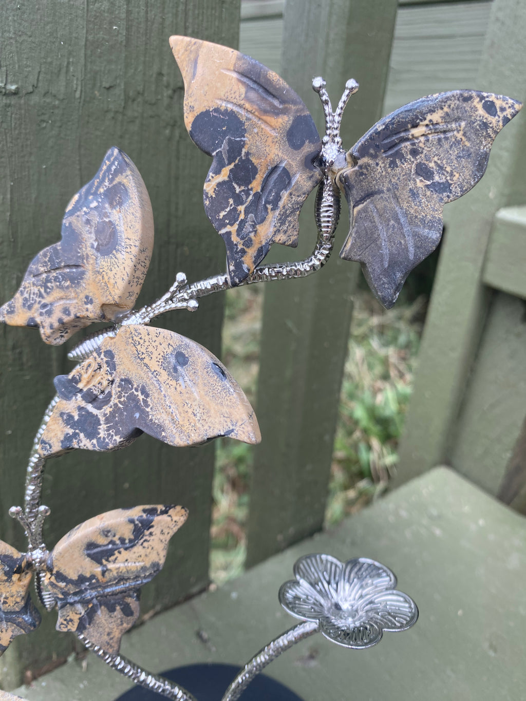 Picture Jasper Butterfly Sphere Stand
