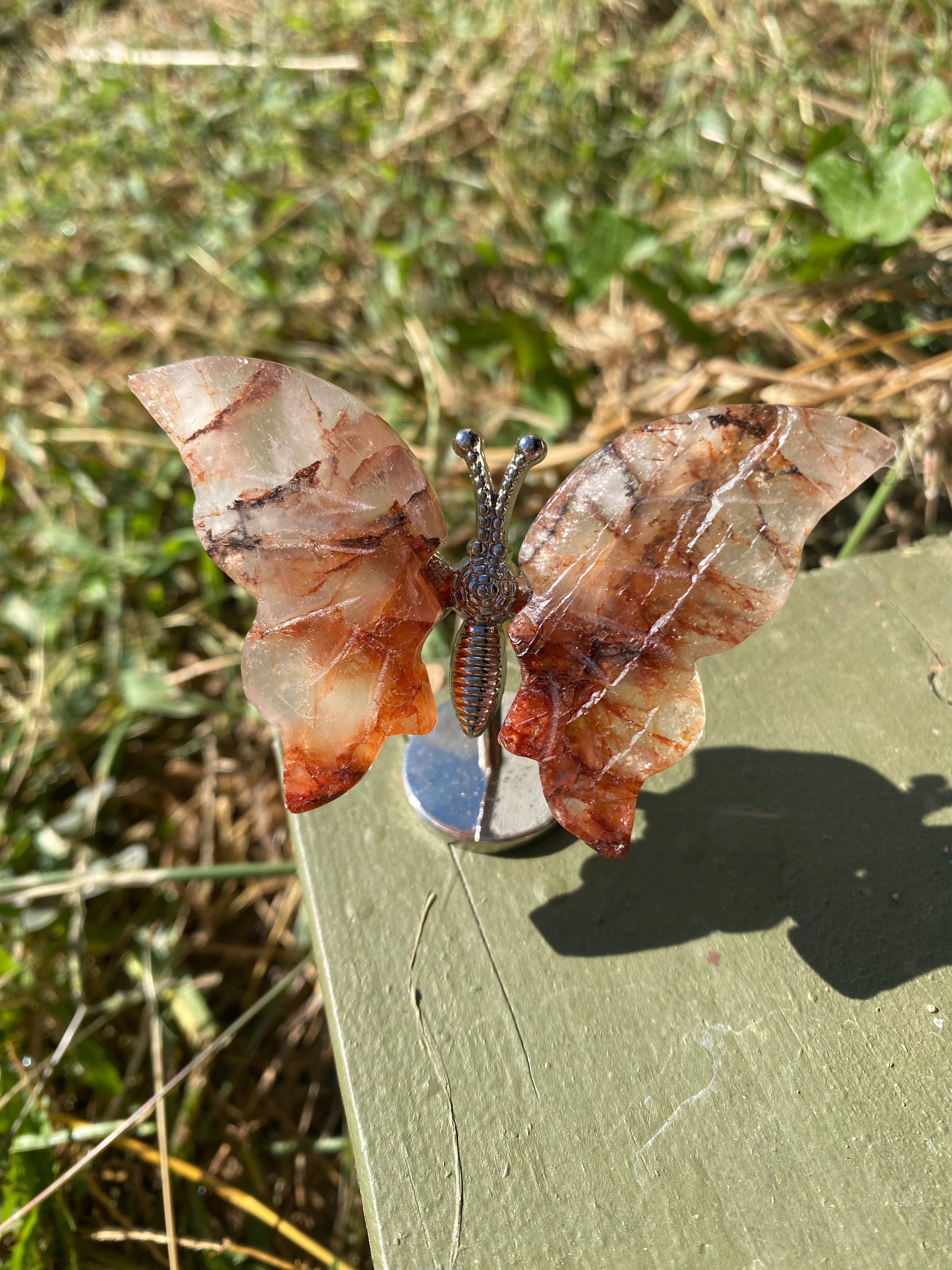 Fire Quartz Butterfly