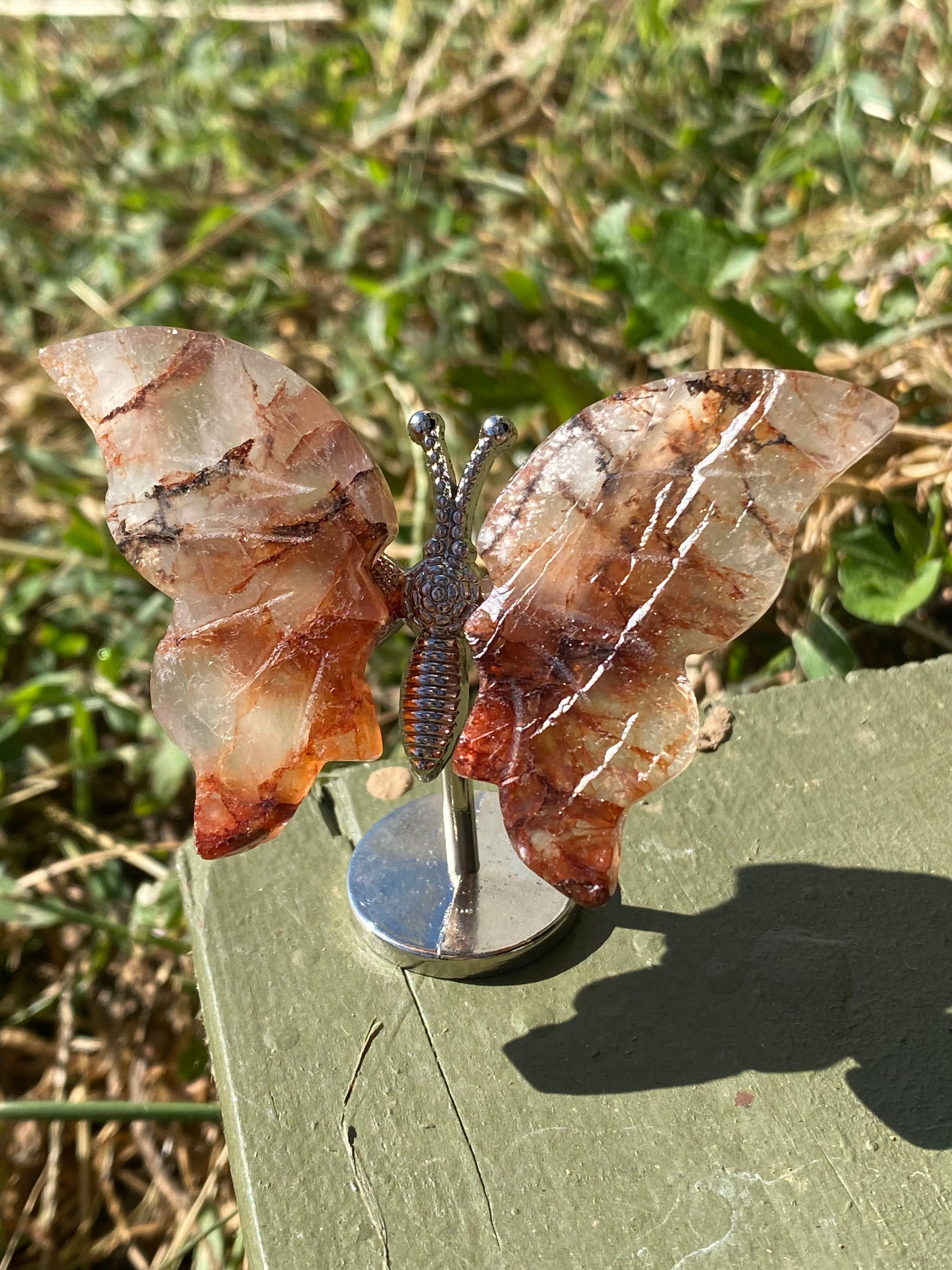 Fire Quartz Butterfly