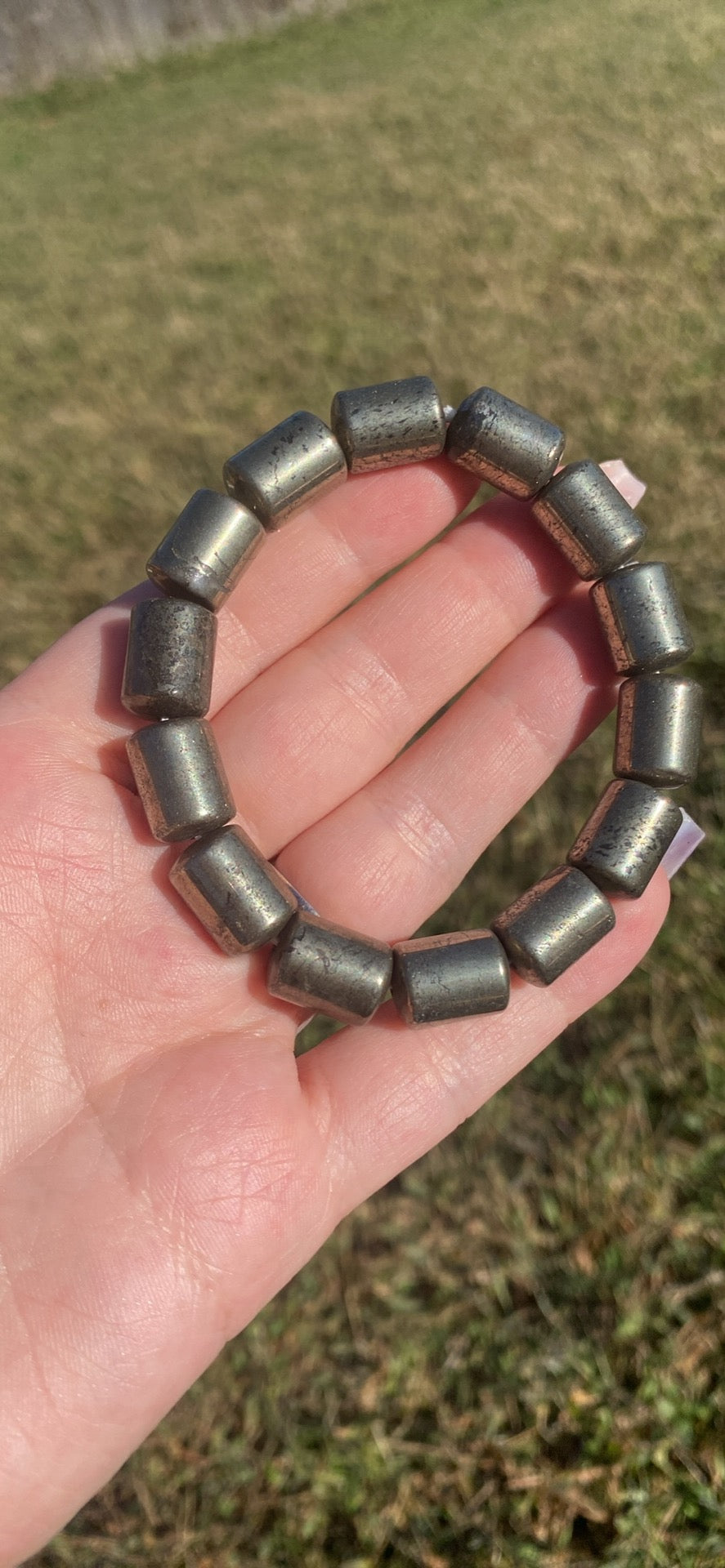 Pyrite Barrel Bracelet