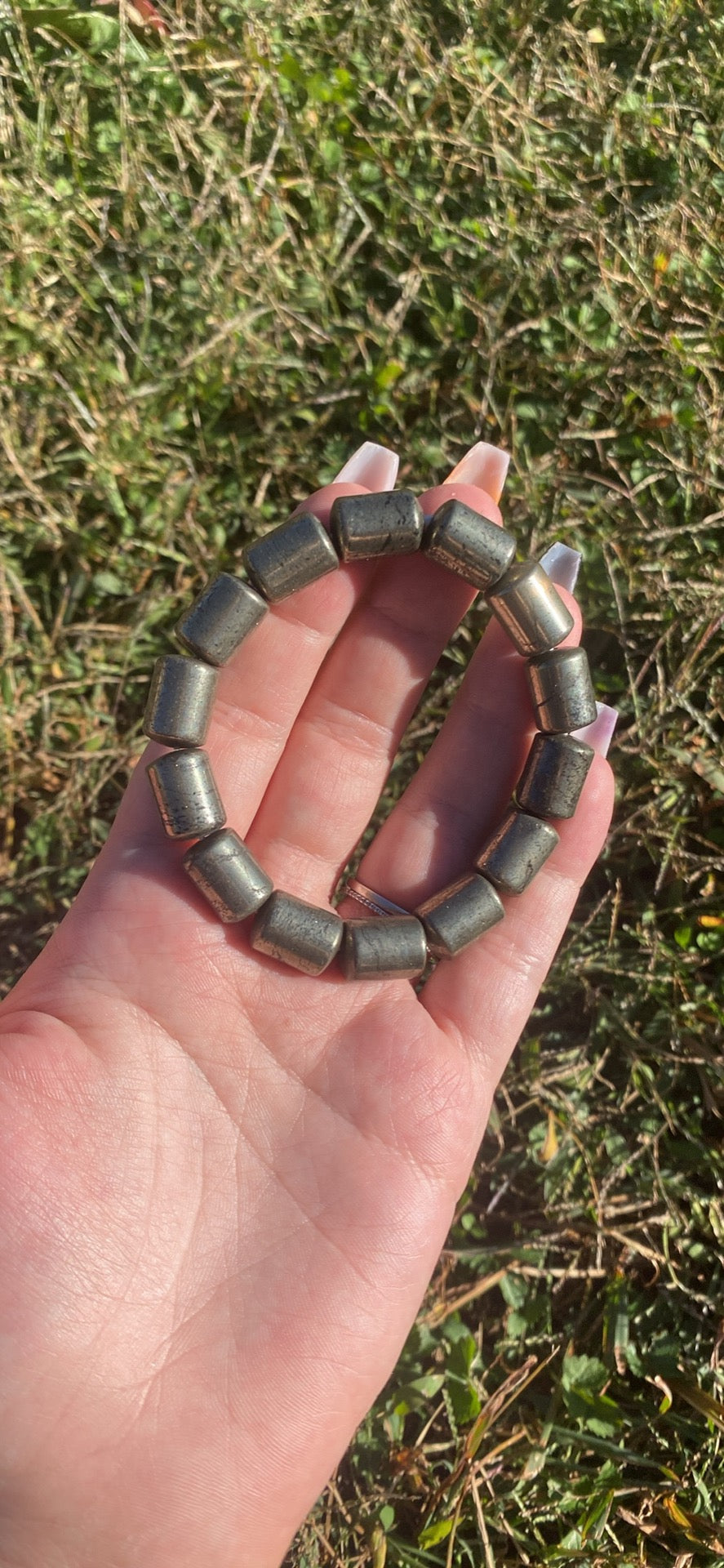 Pyrite Barrel Bracelet