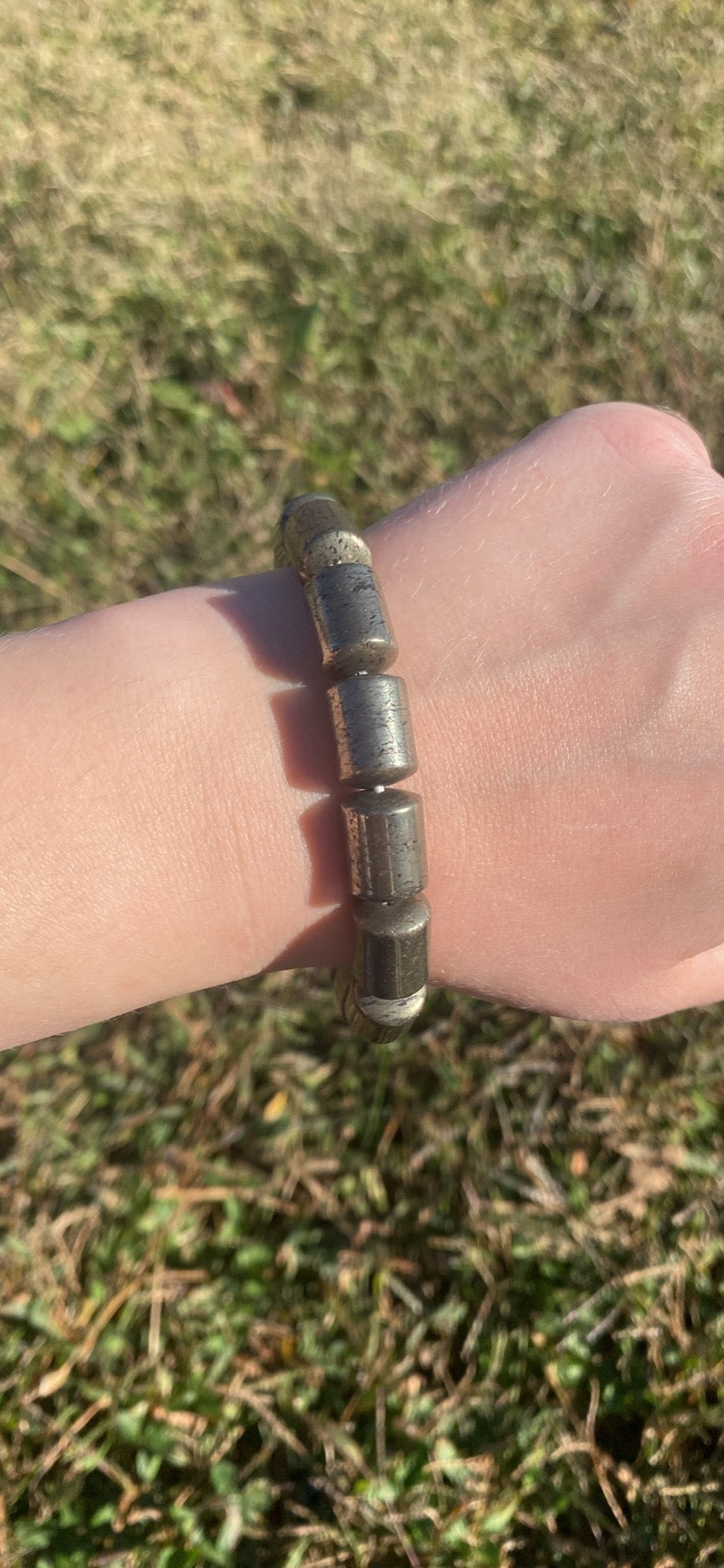 Pyrite Barrel Bracelet