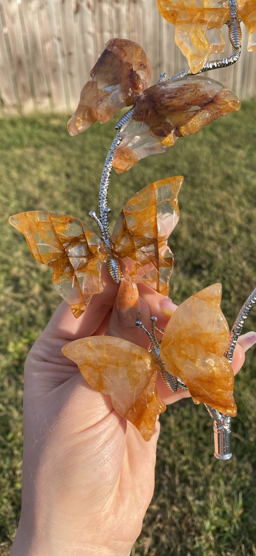 Golden Healer Butterfly Sphere Stand