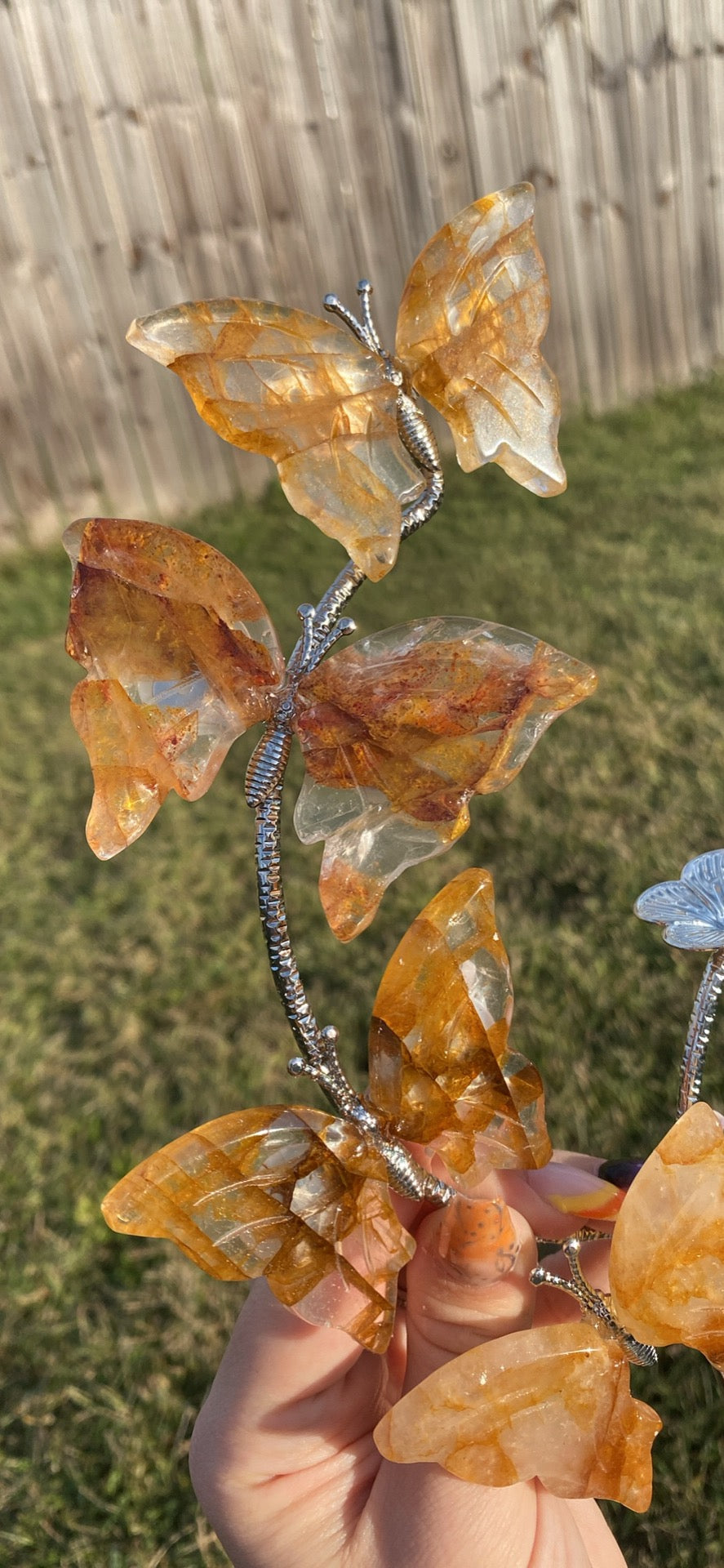 Golden Healer Butterfly Sphere Stand