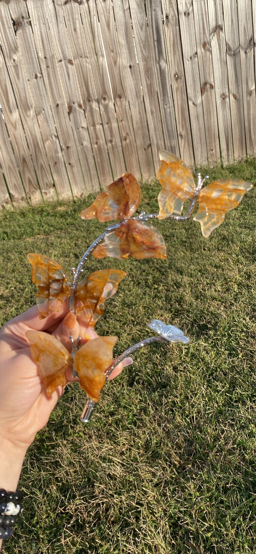 Golden Healer Butterfly Sphere Stand