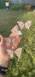 Flower Agate Butterfly Sphere Stand