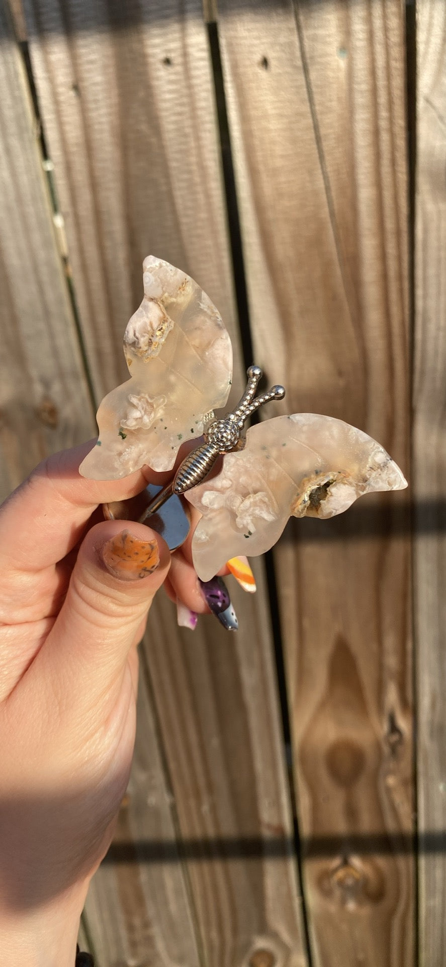 Flower Agate Butterfly