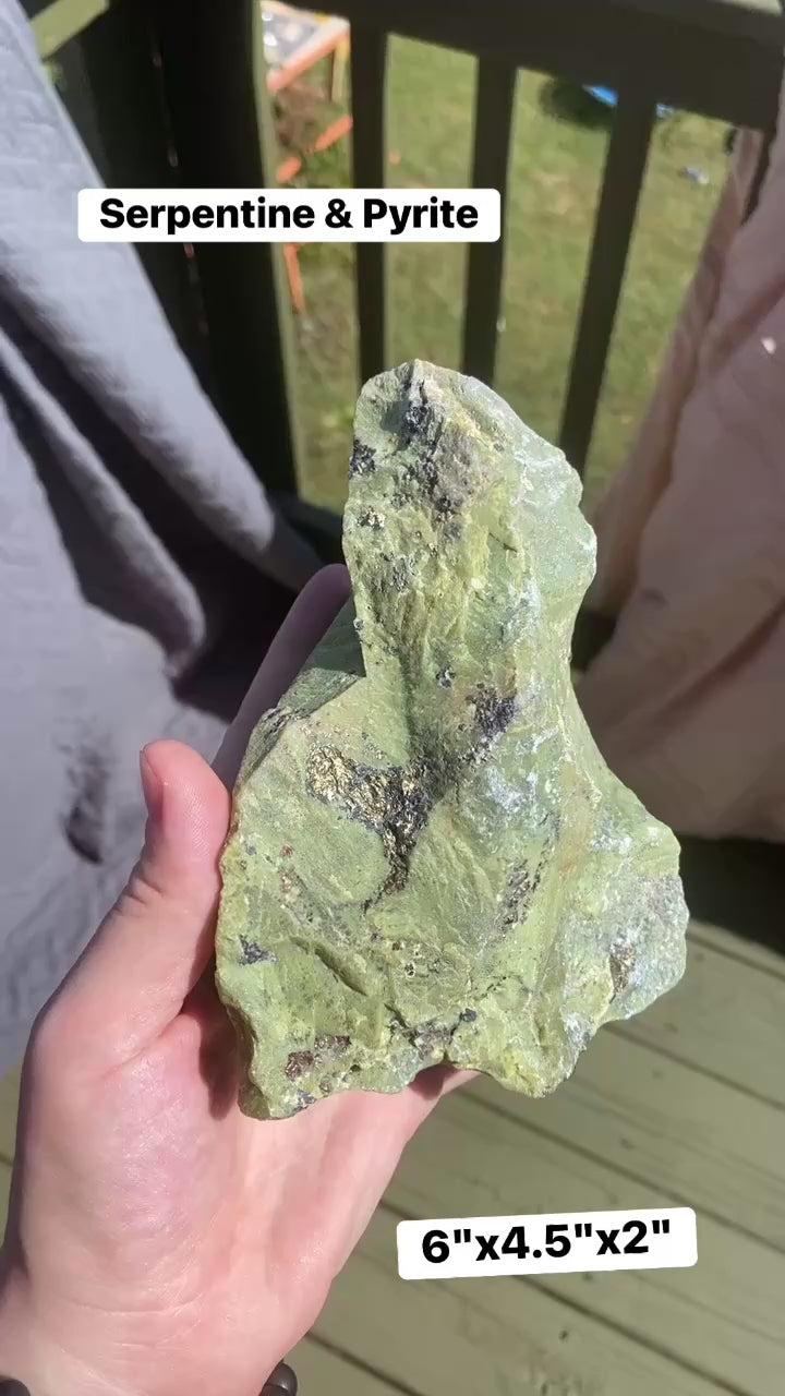 Serpentine w/ Pyrite